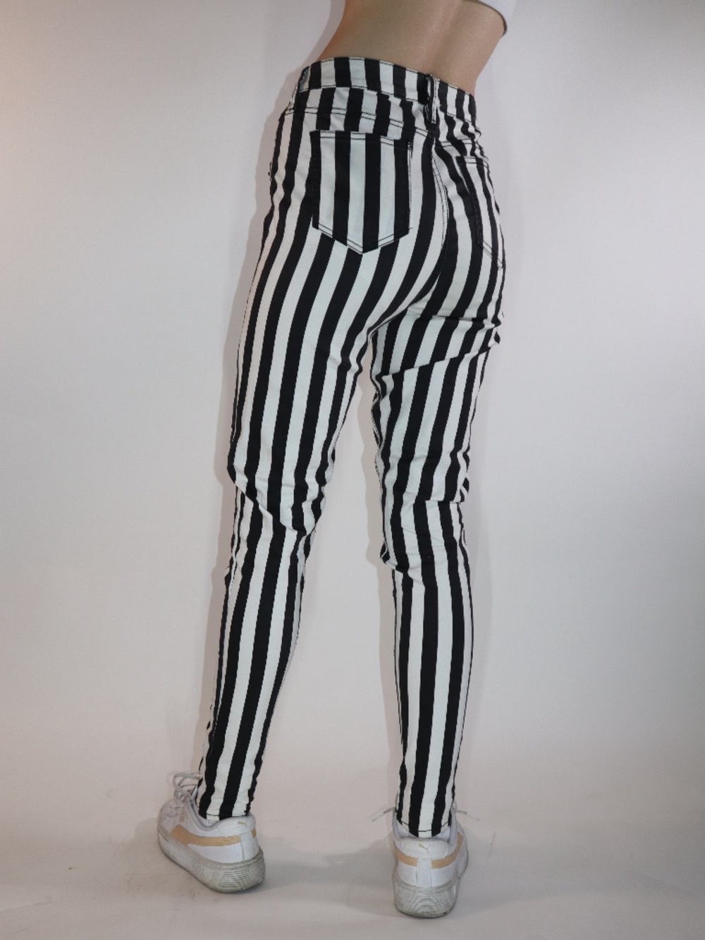 Blackheart Striped stretch jeans